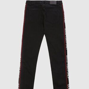 Victorious  Men's Premium Denim Jeans Black/Red